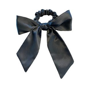 NWOT J.CREW Womens Hair Accessory | Satin Scrunchie with Bow | Black